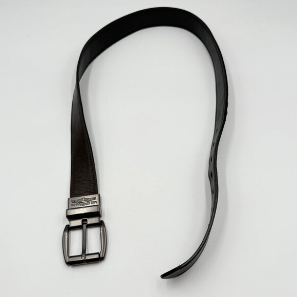 Levi's Reversible Black Brown Belt Synthetic Leather 1.5" W Size 34 READ - Picture 7 of 8